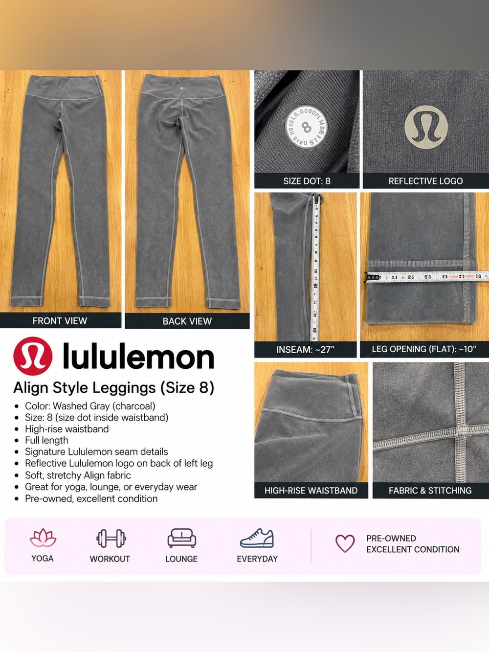 lululemon
Align Style Leggings (Size 8)